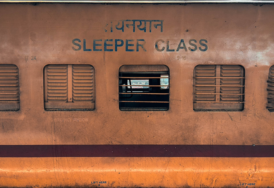 An empty rake awaiting to be shunted away