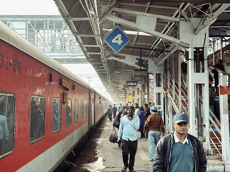 Early mornings at Visakhapatnam Junction.